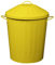 40 Litre Vintage Style Metal Tapered Dustbin & Lid - Yellow - 46cm (H) x 40cm (Dia)