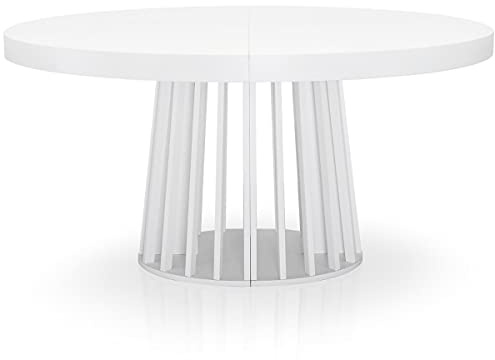 Menzzo Eliza Tisch, weiß, L150 x T100 x H76 cm, mit Verlängerung: L300 cm