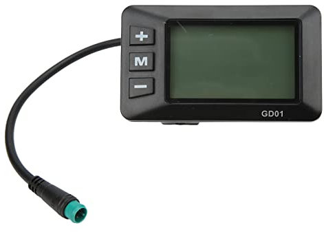 Elektrisches Fahrrad LCD Display, Kunststoff 5 Pin wasserdichte Schnittstelle 36V 48V LCD GD01 Display Geeignet f¨¹r 22,2mm LenkerElectric refitting Accessories