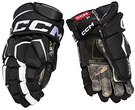 CCM Super Tacks AS-V Pro Handschuhe Junior, Größe:11 Zoll, Farbe:schwarz/weiß