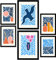 Nacnic Set mit 6 minimalistischen Postern in leuchtenden Farben. Blaue Blätter. Drucke von Landschaften und Natur für Innenarchitektur und Dekoration. A3 & A4 ohne Rahmen.