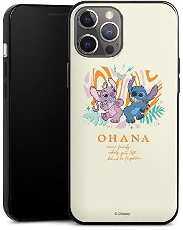 Slim Case extra dünn kompatibel mit Apple iPhone 12 Pro Max Silikon Handyhülle schwarz Hülle Lilo & Stitch Offizielles Lizenzprodukt Disney