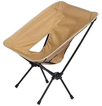 RALIRA Klappstuhl Premium Beige Outdoor Camping Klappstühle Daddy Ultraleichte Gartenmöbel Entspannungsstuhl Angelzubehör mit Tasche