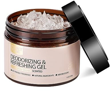 FURRYPURR Pet Air Care Pet Odor Deodorizing Gel, Pet Odor Removing Litter Box Gel, Persimmon Tannin Air Freshener Gel for Pet Odor Elimination, Gift for Animal Lover, 10 oz