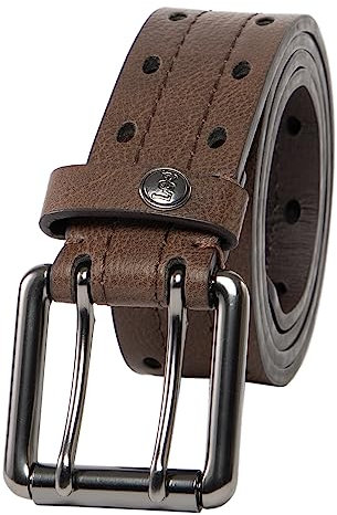 Lee Lässiger klassischer Herren-Arbeitsgürtel mit Doppelzinken, für Jeans, Khaki, Hellbraun / Braun, 32