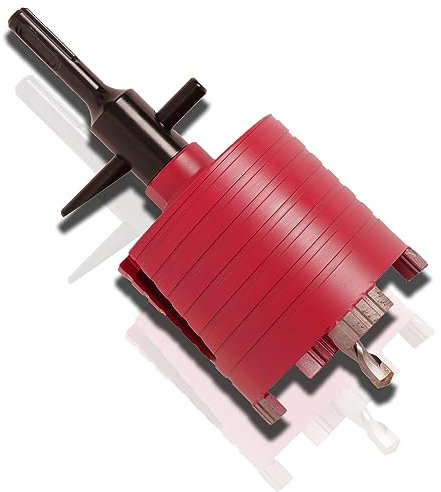 HBKEEN Foret diamant 72 mm - Foret à carotter diamant sec soudé au laser - Pour béton, brique, bloc de béton, tige filetée M16, profondeur de perçage 70 mm, SDS plus