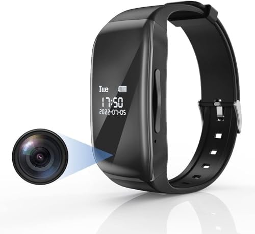 Schenke Spionagekamera, versteckte Kamera, Uhr, 32 GB, tragbare kleine Nanny-Kamera, kleine Sicherheitskamera, Körper, Haustier, HD, 1080P, Kamera für Zuhause, Outdoor, Büro, Mini-Spionagekamera für