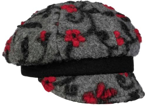Gebeana Suvera Wool Ballonmütze Schirmmütze Schildmütze Newsboy Cap Damen - Made in Germany mit Schirm, Futter Winter Herbst-Winter