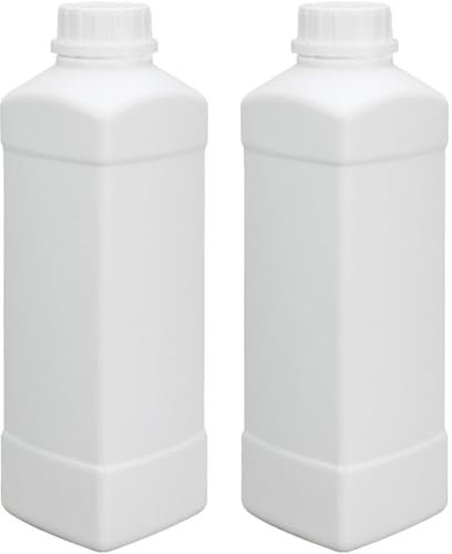 Luxylei Bouteille Vide en Plastique Hdpe De 1000ml, avec Couvercle, Récipient D' Étanche pour Détergent À Lessive Liquide, Bouteille De Qualité Alimentaire