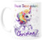 Cupdarling® Tasse Licorne Personnalisée - Mug Enfant avec Prénom Pour Fille - Cadeaux Licorne - Tasse De Noël - Cadeaux Personnalisés Enfants - Gobelet Enfant en Céramique 330ml