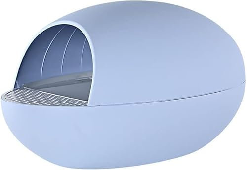 Intelligent Fully Automatic Cats Toilet Electric Smart Sensor Egg Shape Cats Litter Box Kitten Trays Supplies (Color : D) cat Litter Basin