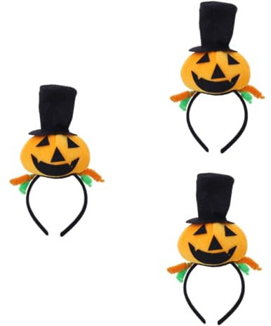 ibasenice 3St Halloween-Kürbis-Stirnband Mini-Zylinder-Stirnband Halloween-Party-Stirnband kürbishut Halloween-Kostümzubehör haarschmuck Halloween-Stirnband Halloween-Haarreifen bilden