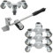 PATIKIL Furniture Mover Dolly, 4 Pack Furniture Triangle Moving Dolly with 3 Wheels 6-Inch Steel Movers Dolly, 200LB Load Capacity, Gray