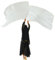MUNAFIE Lot de 2 drapeaux d'adoration - Rectangulaires - Avec tige télescopique - Pour spectacle de danse - Église - 0# blanc