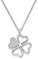 Collier Femme Argent 925 Zircon Pendentif Trèfle | Collier C?ur Trèfle à Quatre Feuilles | Idée Cadeau Femme Femmes Copine Fille Maman Petite Amie Anniversaire Amour | Bijoux Femme