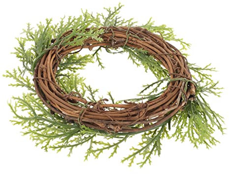 MUSISALY Türkranz Aus Simuliertem Kiefernholz Mit Kerzenring Für Außen Und Innen-Dekoration Hängekranz Für Fenster Und Tür Ornament Für Festivals Und Feiern Langlebige Dekoration