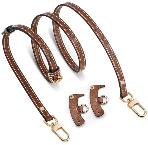 Fitbitop Bandoulière pour sac femme - Bandoulière pour sacs - Bandoulière en cuir - Bandoulière réglable pour sacs, marron