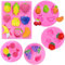 5 Pcs Fruit Shaped Silicone Molds - Jelly & Fondant Molds for Mini Chocolate, Candy & Soap Embeds - Sweet Moulds for Cupcake Toppers