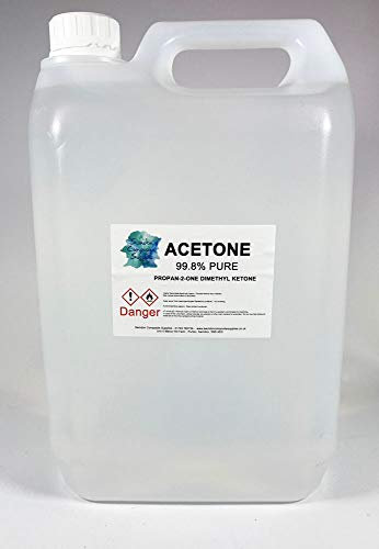 Swindon Composite Supplies : Pure Acetone Nail Polish Remover UV LED GEL Soak Off (Acetone-5Litre)