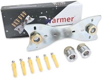 Wärmer System Shower Fixing Plate Kit for Shower Bar Mixer with 15x3/4 inch Connectors