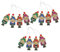 Cabilock 12pcs Wooden Nutcracker Soldier Pendant Classic Craft Boys and Girls Toy Outdoor Decor Working Nutcracker