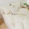 YASMENG Seersucker Housse de Couette 200x200 Beige À Carreaux Seersucker Parure de Lit Doux Respirant Microfibre Linge de Lit 2 Personne Adulte avec Fermeture Éclair avec 2 Taies d'oreiller 65x65 cm
