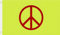 U24 Drapeau Peace Rouge/vert clair 90 x 150 cm
