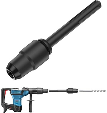 Hengrongshen SDS Max Auf SDS Plus Adapter for Rotary Hammer Drill, Hohe Präzision SDS Adapter mit Stabilem Klemmdesign, SDS Max Adapter (250MM) für Demolition Hammer Bohrhammer Bohrfutteradapter