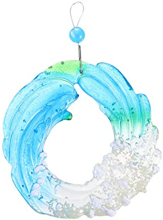 Abaodam Glasanhänger Hängeornament Nautische Dekoration Heimdekoration Dekorationen Für Draußen Hängedekor Für Draußen Gartendekor Fensterdekoration Gewöhnliches Glas Blau