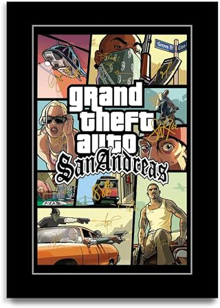 HWC Trading Grand Theft Auto San Andreas Geschenke: Gedrucktes, signiertes Autogrammbild für Videospiel-Fans und Gamer (ID-003171) - A4 Nur Druck