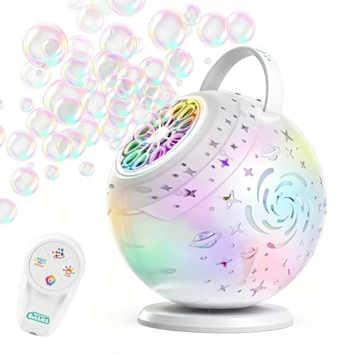 Machine à bulles avec lumière LED (avec télécommande)