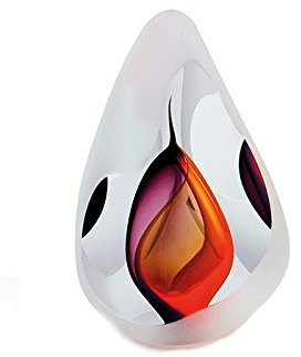 legendURN Kleinurne aus Kristallglas 'Tropfen' rot