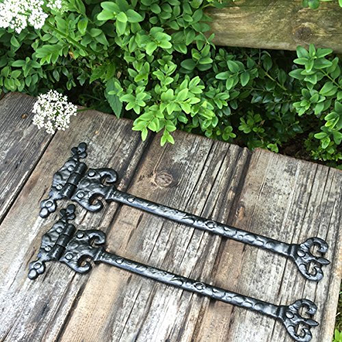 Antikas - bisagras como antiguas - bisagras de hierro 30 cm - bisagras para colgar contraventanas o puertas - herraje medievales