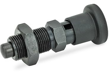 Ganter Normelemente | Rastbolzen - GN 817-12-15-CK | Mit Rastsperre | Stahl brüniert | Raststift gehärtet| 1 Stück