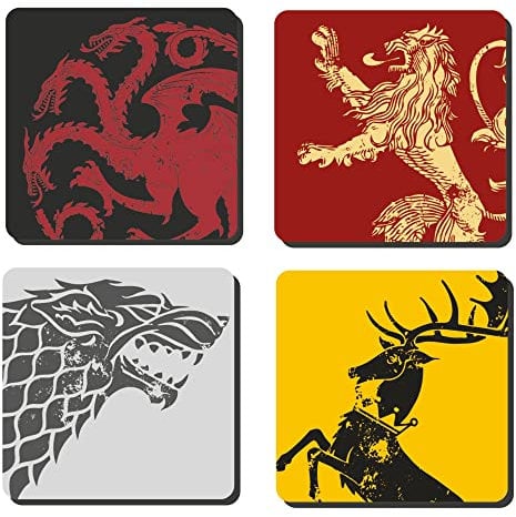 Game of Thrones – Untersetzer – Game of Thrones – 4 Stück Sigil Untersetzer
