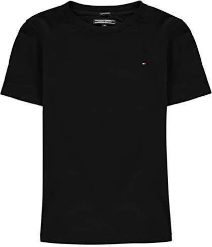 Tommy Hilfiger Jungen Boys Basic Cn Knit S/S Kb0kb04140 Kurzarm Strickoberteile, Schwarz (Meteorite), 5 Jahre EU