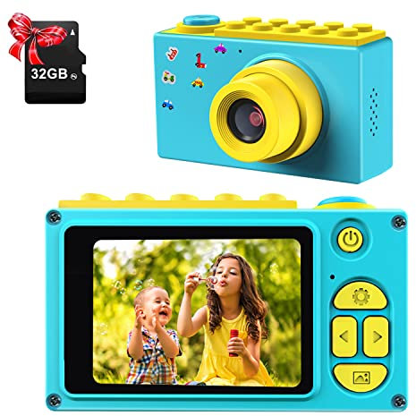 ShinePick Fotoapparat, Digitalkamera, 8MP / HD 1080P / 2 Inch Bildschirm/Foto & Video/Rahmen/Filter, Kamera mit Speicherkarte, Xmas Geburtstag Geschenke für Kinder (Blau)