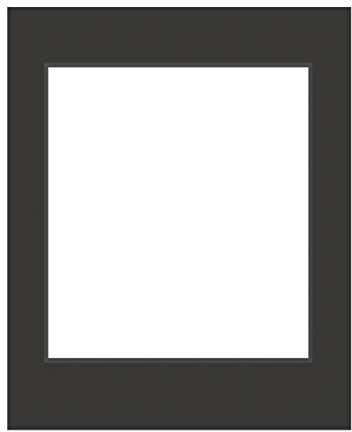 DEHA Design Passepartout Karton 50x70 cm für Bilder im Format 40x50 cm, Schwarz