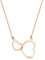 Orovi Damen Kette Rosegold Halskette mit Anhänger Doppelherz 9 Karat (375) Gold, 42 cm Lang Halskette in Italien hergestellt