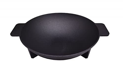 Primaster Wokpfanne Ø 34 cm Gusseisen Gusseisenwok Grillwok