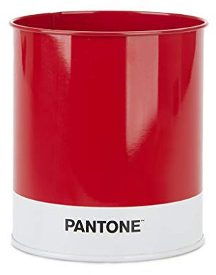 Balvi Pot à Crayons Pantone Couleur Rouge Organisateur de Bureau Gardez Vos stylos, Crayons et bics r