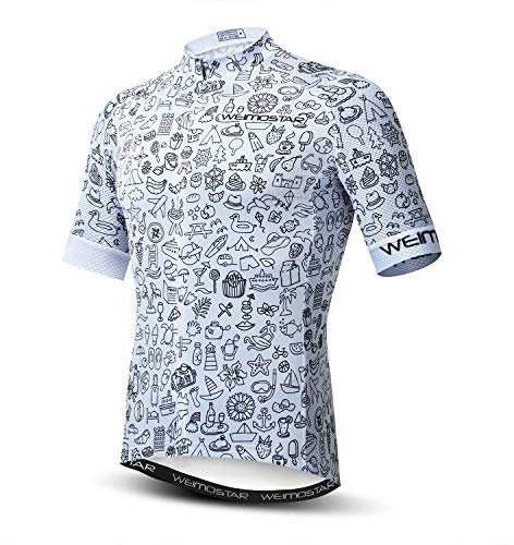 New Pro Herren Radtrikot mit durchgehendem Reißverschluss, kurzärmelig, USA, V5, Mittel