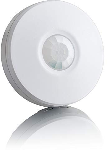 SEBSON® 2X Détecteur de Mouvement Extérieur IP65, Montage en Saillie au Plafond, programmable, capteur Infrarouge, portée 8m/360°, LED adapté