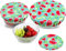 PHOGARY 3 Reusable Food Covers, Stretched Bowl Cover Lids, Fabric Elastic Lids, Fits Various Sizes Glass Container, Durable, Non-Stick Storage Covers for Keeping Food Fresh (Watermelon)