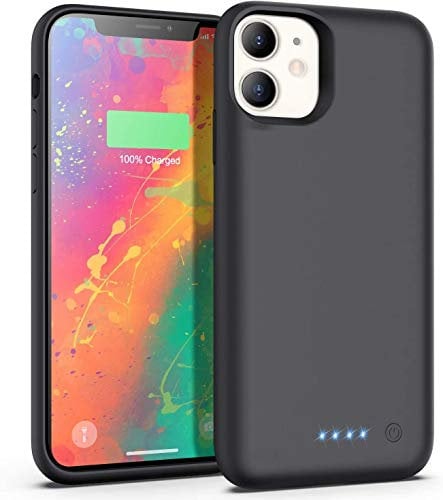 iPosible 6800 mAh Battery Case for 6.1-Inch iPhone 11 Black