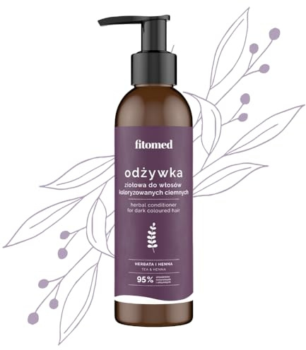 Fitomed Natürlich Haarspülung für Dunkles Haar 200ml - Spülung Haare mit Henna und Schwarzem Tee - Conditioner Haar Stärkung der Haarfarbe