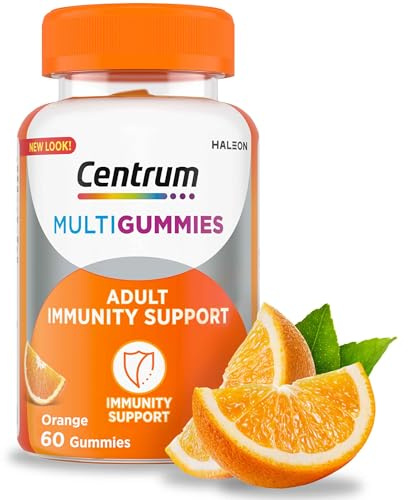 Centrum MultiGummies Immunity Support, Adult Gummy Multivitamin, 60 ct | Adult gummy multivitamin, immunity support, vitamins A C D, zinc, orange flavour, daily supplement, chewable format