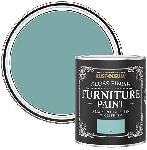 Rust-Oleum Blue Furniture Paint in Gloss Finish - Teal 750ml
