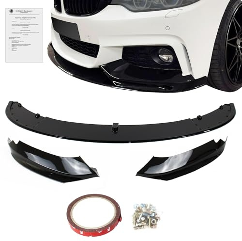 JOM 5111412-2JOM Frontspoiler Ansatz Lippe Stossstange Sport Performance +ABE+schwarz glänzend 3-teilig, passend für F32