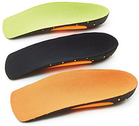 Orthotic Plantar Fasciitis Insoles Pack of 3 Multicoloured (XL (11-12))